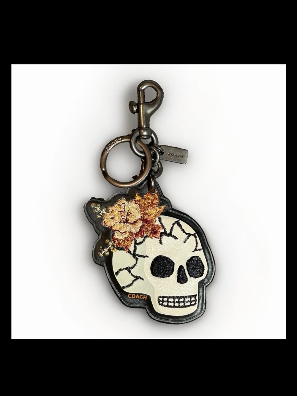 Coach Skull Bouquet Bag Charm, 2018 Autumn Halloween Debut, Ltd Ed. Style:#32697